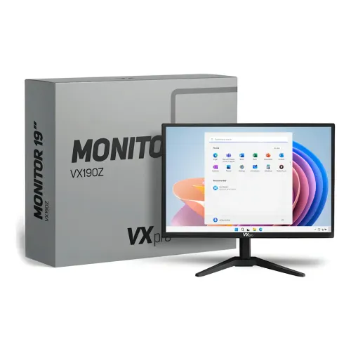 Monitor LED 19" VX Pro VX0190X - HD+, HDMI e VGA, 5ms, 60Hz, VESA - Bivolt
