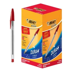 Caixa de Caneta Esferográfica BIC Cristal Vermelha Escrita Média 1.0mm - 50 Unidades Caixa de Caneta Esferográfica BIC Cristal Vermelha Escrita Média 1.0mm - 50 Unidades