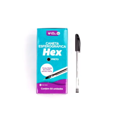 Caneta Esferográfica Onda Hex Preta 1.0mm - Unidade Caneta Esferográfica Onda Hex Preta 1.0mm - Unidade