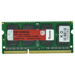 Memória RAM para Notebook Keepdata DDR3 4GB 1333MHz - KD13S9/4G Memória RAM para Notebook Keepdata DDR3 4GB 1333MHz - KD13S9/4G